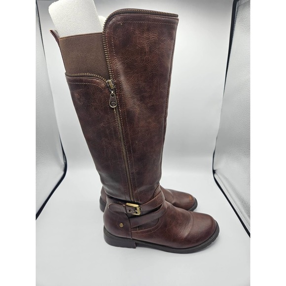 G By Guess Women's Boots Tall Shaft Wide Calf Boots Brown Sz 8M Fits like 7.5M - Picture 6 of 12